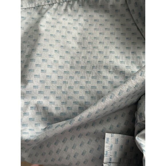 American Flag Nine Line Pattern Blue Button Up Shirt Long Sleeve 3X - Picture 4 of 8